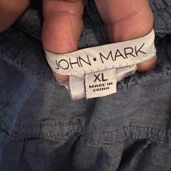 ✨ Blue Chambray Boho Embroidered Maxi Skirt – Size XL – EUC ✨ - Picture 5 of 5